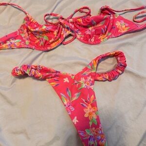 Kulani Kinis Pink Floral Bikini Set